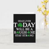 Carte Dear Liver Irish St Patricks Day Men  (Fleur jaune)