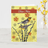 Carte Dear Niece / Hospice/Final Goodbye - Nature/birds (Fleur jaune)