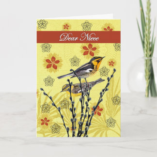 Carte Dear Niece / Hospice/Final Goodbye - Nature/birds