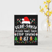 Carte Dear Santa 67 Funny Christmas Six Seven 6-7 Meme M (Fleur jaune)