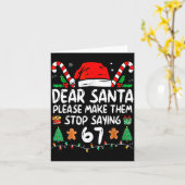 Carte Dear Santa 67 Funny Christmas Six Seven 6-7 Meme M (Fleur jaune)