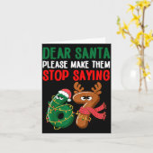 Carte Dear Santa 67 Funny Christmas Six Seven 6-7 Meme M (Fleur jaune)