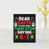 Carte Dear Santa 67 Funny Christmas Six Seven 6-7 Men Wo (Fleur jaune)