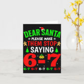 Carte Dear Santa 67 Funny Christmas Six Seven 6-7 Men Wo (Fleur jaune)