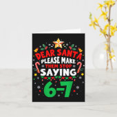 Carte Dear Santa 67 Funny Christmas Six Seven 6-7 Men Wo (Fleur jaune)