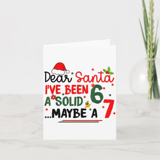Carte Dear Santa 67 Funny Christmas Six Seven 6-7 Men Wo (Devant)