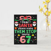 Carte Dear Santa 67 Funny Christmas Six Seven 6-7 Men Wo (Fleur jaune)