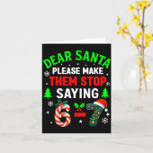 Carte Dear Santa 67 Funny Christmas Six Seven 6-7 Men Wo (Fleur jaune)