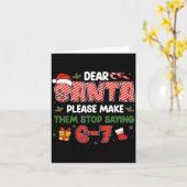 Carte Dear Santa 67 Funny Christmas Six Seven 6-7 Men Wo (Fleur jaune)