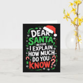 Carte Dear Santa Before I Explain How Much Do You Know S (Fleur jaune)