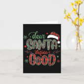 Carte Dear Santa Define Good Tee Funny Christmas Matchin (Fleur jaune)