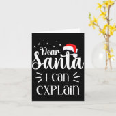 Carte Dear Santa Funny Uni Kids Christmas T Shirt (Fleur jaune)