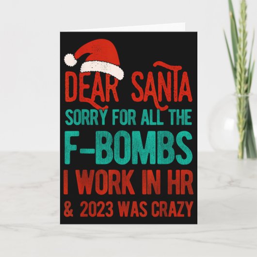 Carte Dear Santa Human Resources Funny Hr Christmas 2023 (Devant)