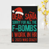 Carte Dear Santa Human Resources Funny Hr Christmas 2023 (Fleur jaune)