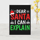 Carte Dear Santa I Can Explain Funny Christmas Holiday F (Fleur jaune)