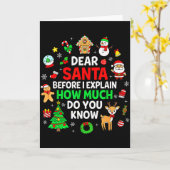 Carte Dear Santa I Can Explain Funny Christmas Matching (Fleur jaune)