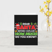 Carte Dear Santa I Can Explain Funny Christmas Men Women (Fleur jaune)
