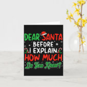 Carte Dear Santa I Can Explain Funny Christmas Shirts Ki (Fleur jaune)