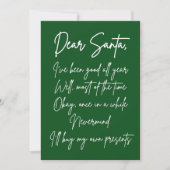 Carte Dear Santa I'll buy my own stuff Funny Christmas (Devant)