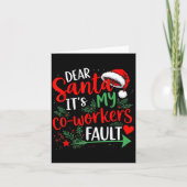 Carte Dear Santa It's My Coworker's Fault Christmas 2025 (Devant)