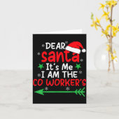 Carte Dear Santa It's My Coworker's Fault I'm The Cowork (Fleur jaune)