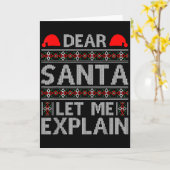 Carte Dear Santa Let Me Explain Funny Christmas Quotes  (Fleur jaune)