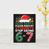 Carte Dear Santa Students 6-7 67 Six Seven Funny Christm (Fleur jaune)