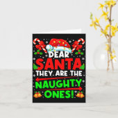 Carte Dear Santa They Are The Naugthty One Christmas Xma (Fleur jaune)