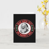 Carte Dear Santa They Naughty Ones Christmas Xmas Funny  (Fleur jaune)