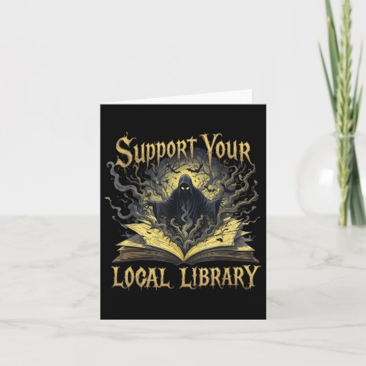 Carte Death Gothic Support Your Local Library Lovers Boo (Devant)