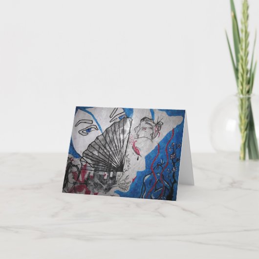 Carte Death of a Geisha Blank Notecard (Devant)