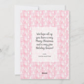 Carte d'eau Arbre de Noël rose blanc (Dos)