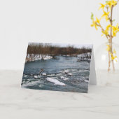 Carte d'eau blanche d'hiver (Fleur jaune)