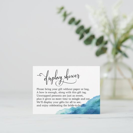 Carte d'eau bleu vert Aqua (Debout devant)