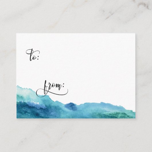 Carte d'eau bleu vert Aqua (Dos)