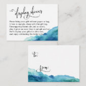 Carte d'eau bleu vert Aqua (Devant / Derrière)