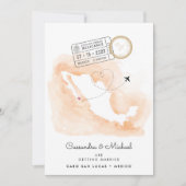 Carte d'eau du Mexique | Cabo | Mariage de destina (Devant)