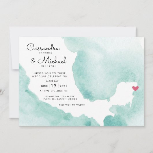 Carte d'eau du Mexique | Playa del Carmen (Devant)