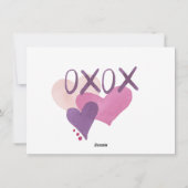 Carte d'eau, rose et lavande pour la Saint-Valenti (Dos)