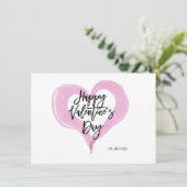 Carte d'eau, rose et lavande pour la Saint-Valenti (Debout devant)