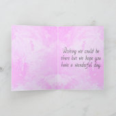 Carte d'eau rose personnalisée en forme de fleurs (Intérieur)