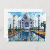 Carte d'eau Taj Mahal India (Devant / Derrière)