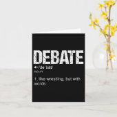 Carte Débat Définition Comme Une Lutte Mais Avec Des Mot (Fleur jaune)