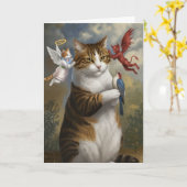 Carte Débat sur le chat (Fleur jaune)