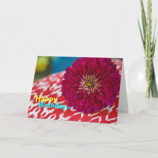Carte "Debbie" Joyeux anniversaire Magenta (Devant)