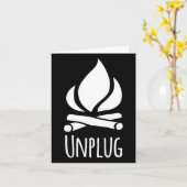 Carte Débrancher Camping Camping Pompier Bonfire Camping (Fleur jaune)