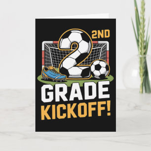 Carte Début de soccer de 2e année Retour à l'école Enfan