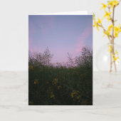 Carte début de soirée parmi le feuillage (Fleur jaune)