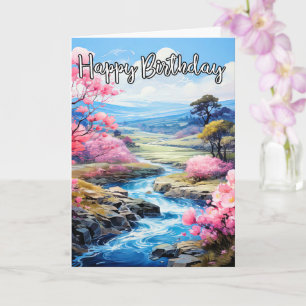 Carte Début Du Printemps Sur Une Belle Crique Joyeux a