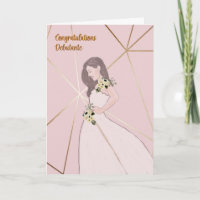 Debutante Félicitations Pink Light Card